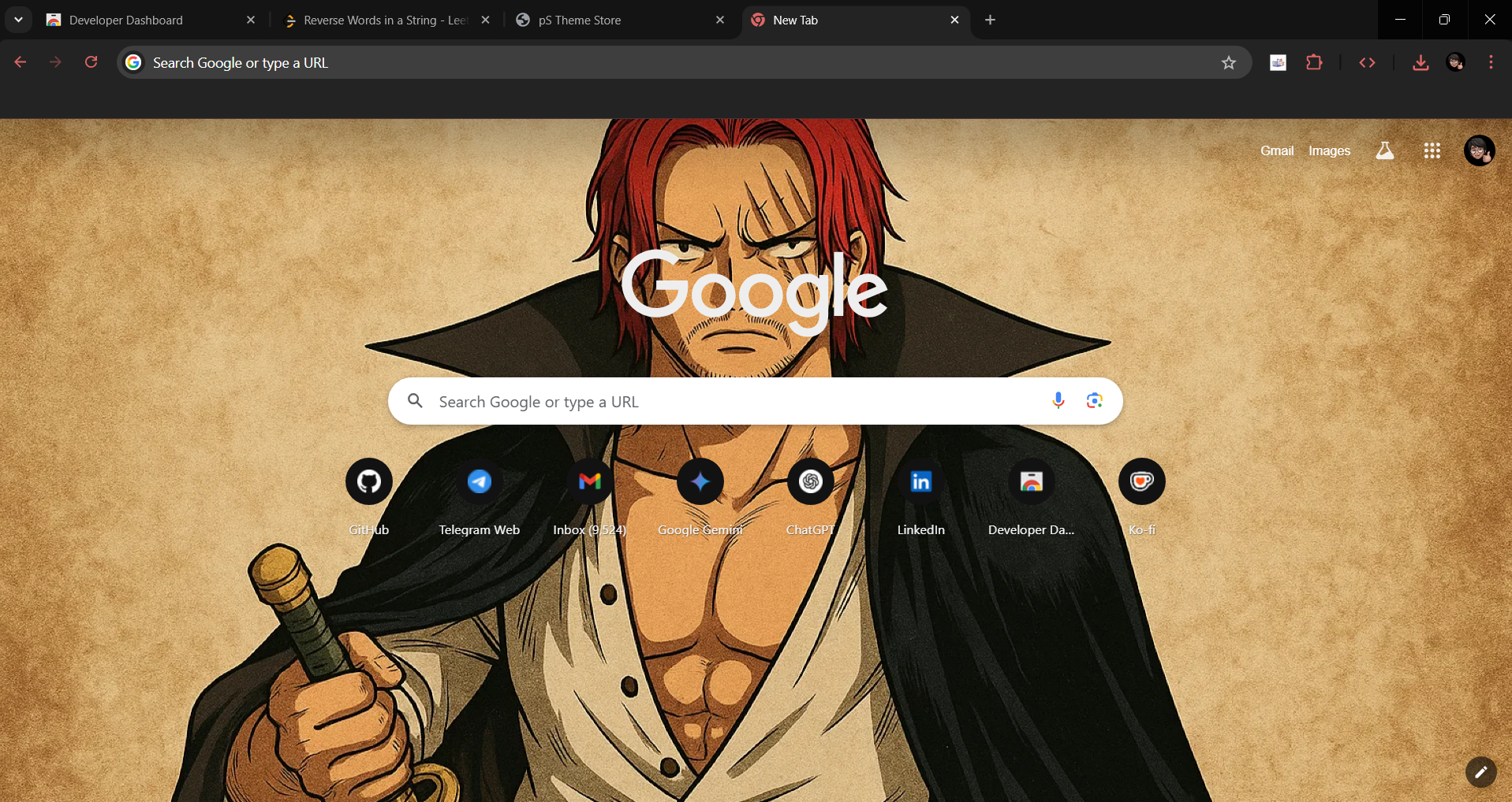 One Piece Theme - Shanks in the background picture