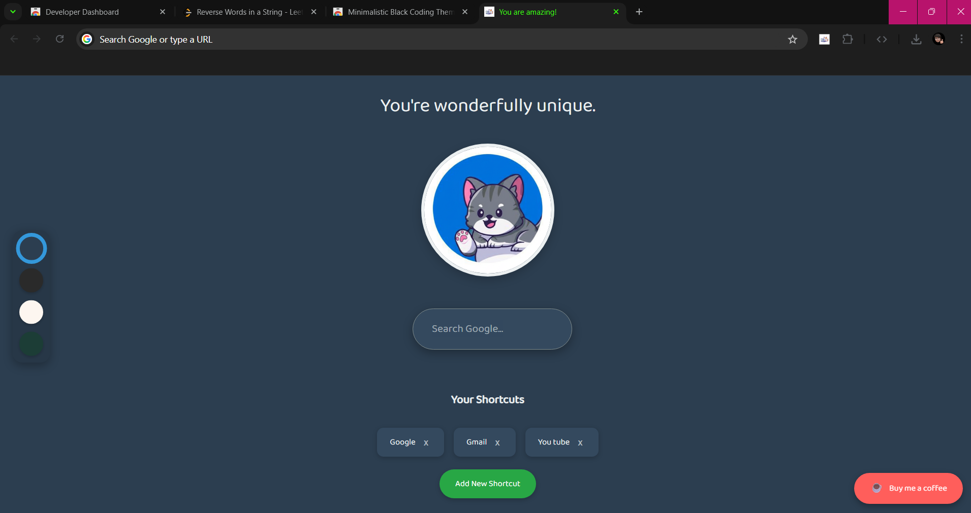 Minimalistic Black Coding Theme